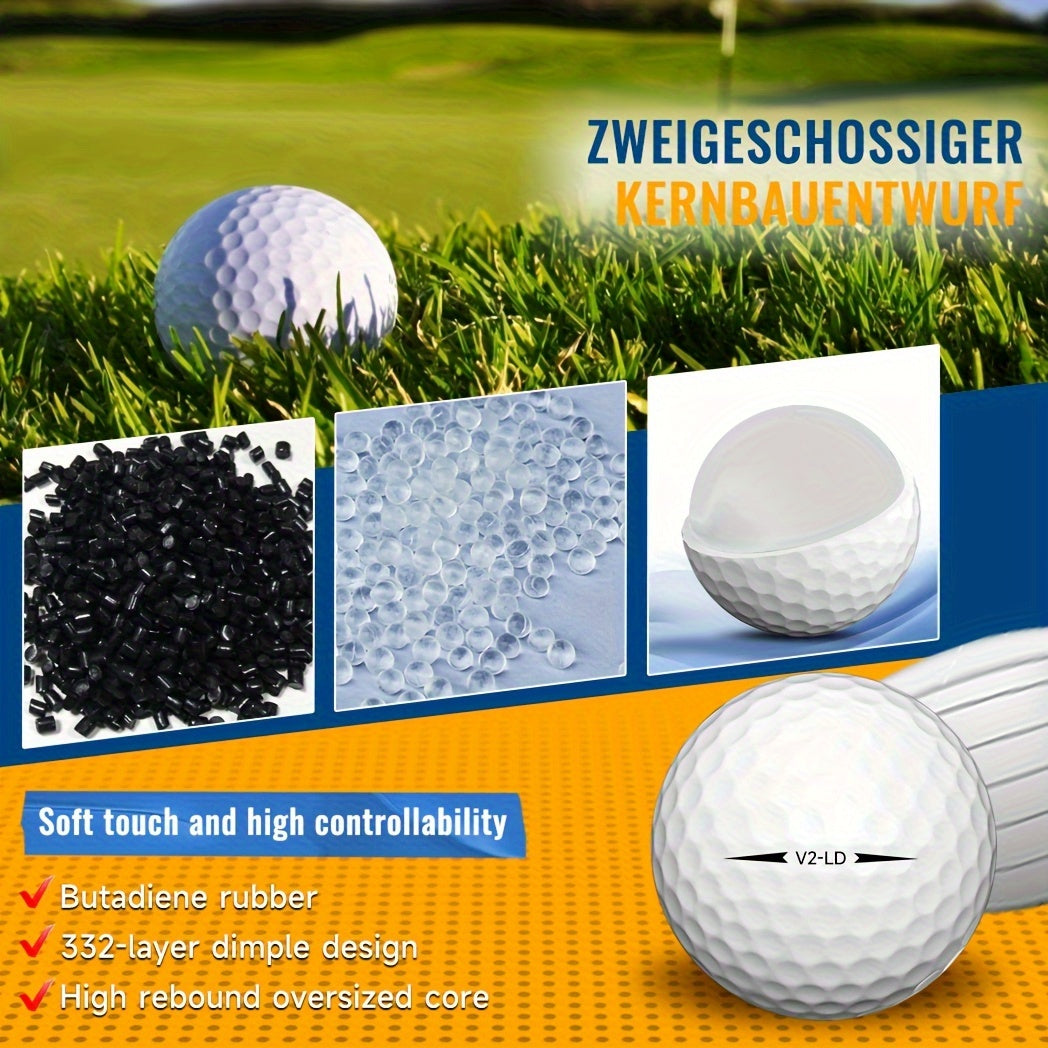 Golf Cap, Caiton 50 Pack 2-Ply Golf Balls - 332 Dimple Technology, Maximizes Distance, Controls Spin, Ultra Durable, Great for Golf Training And Tournaments