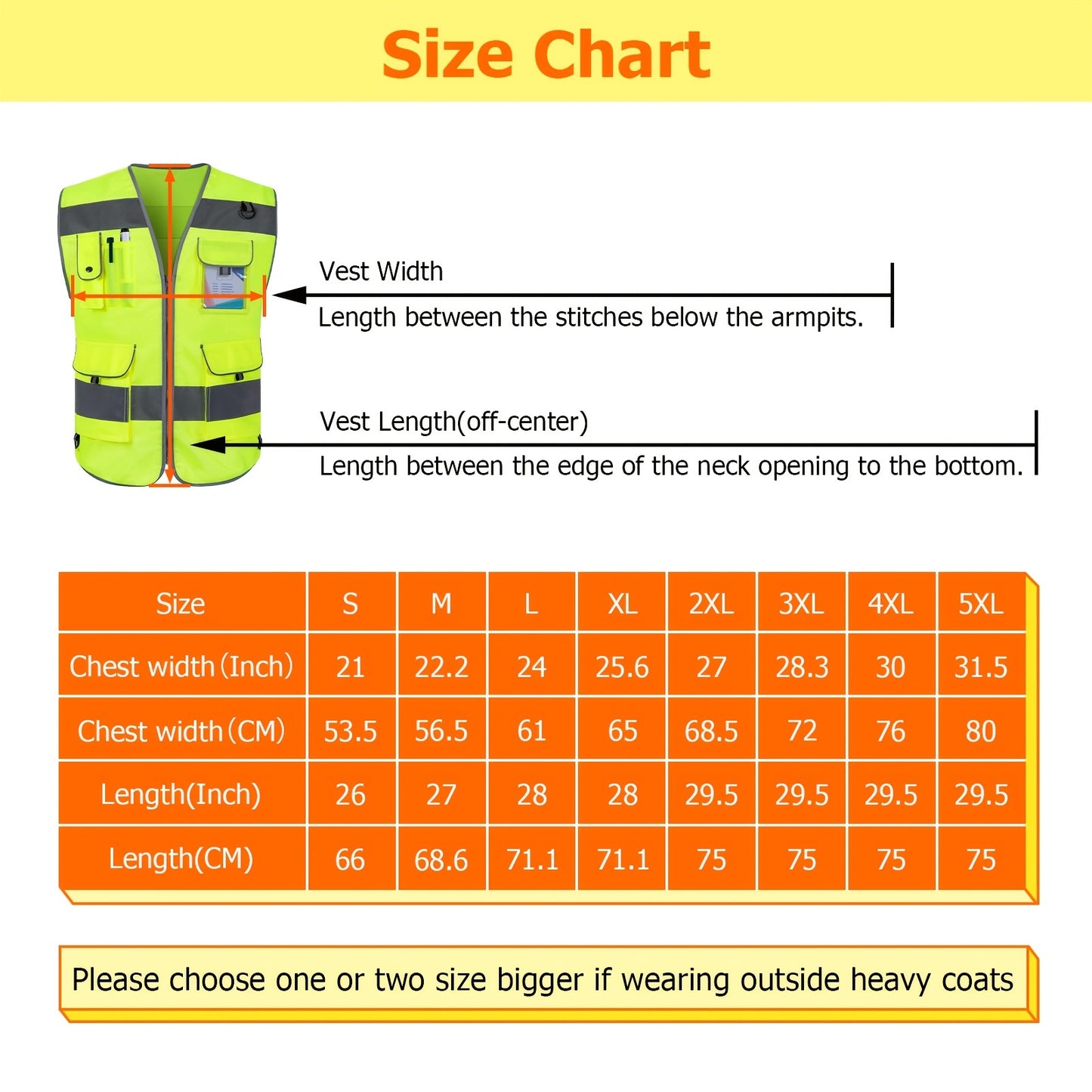 [High-Visibility Safety Vest] ANSI/ISEA Certified High-Visibility Reflective Safety Vest - Bright Yellow with 9 Pockets, Durable 120g Polyester Fabric, TCCFCCT Safety Vest for Men & Women, Ideal for Surveyors, Drivers & Wareh