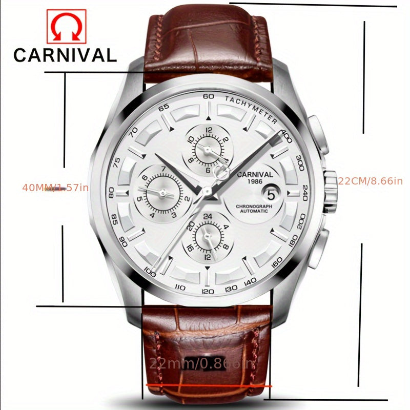 [I&W Carnival] Men's Mechanical Business Watch, Men's Automatic Winding Watch, Festival Gift