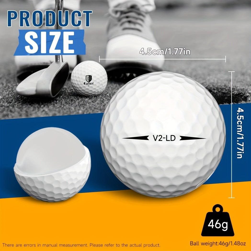 Golf Cap, Caiton 50 Pack 2-Ply Golf Balls - 332 Dimple Technology, Maximizes Distance, Controls Spin, Ultra Durable, Great for Golf Training And Tournaments