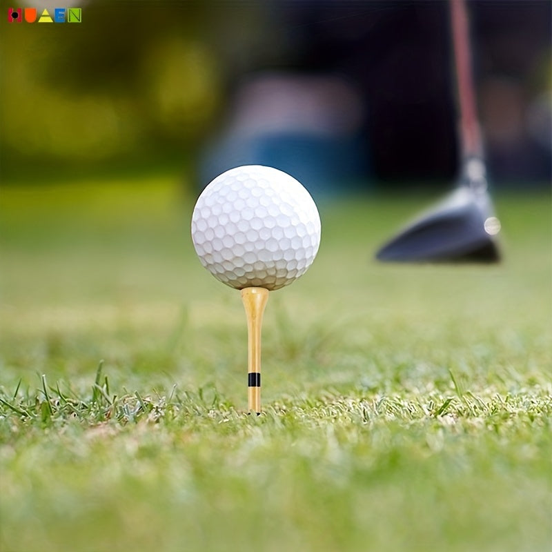Golf Tees, 150pcs Striped Bamboo Golf Tees, Reusable Durable Reduce Friction And Side Spinning Golf Tees, Outdoor Golf Accessories