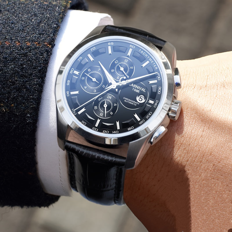 [I&W Carnival] Men's Mechanical Business Watch, Men's Automatic Winding Watch, Festival Gift