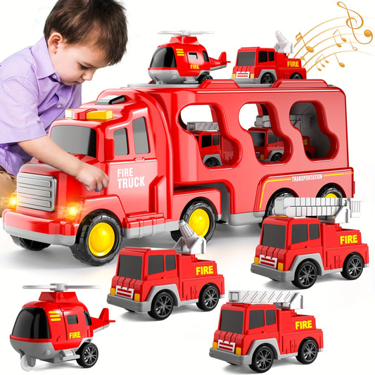 Toys / Fire Truck Toys for Boys & Girls / Friction Power Toys with Light Sound