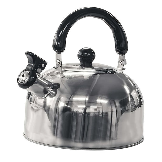 1pc Portable Stainless Steel Water Kettle with Whistling Sound and Safe Folding Handle - Perfect for Camping, Travel, and Summer Drinks