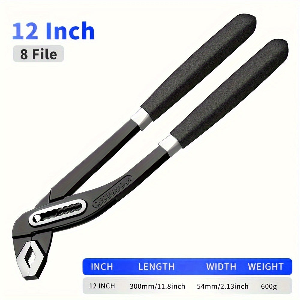 1PCS Groove Joint Pliers High Visibility Straight Jaw Mortise And Tenon Pliers For Pumps And Groove Joints.