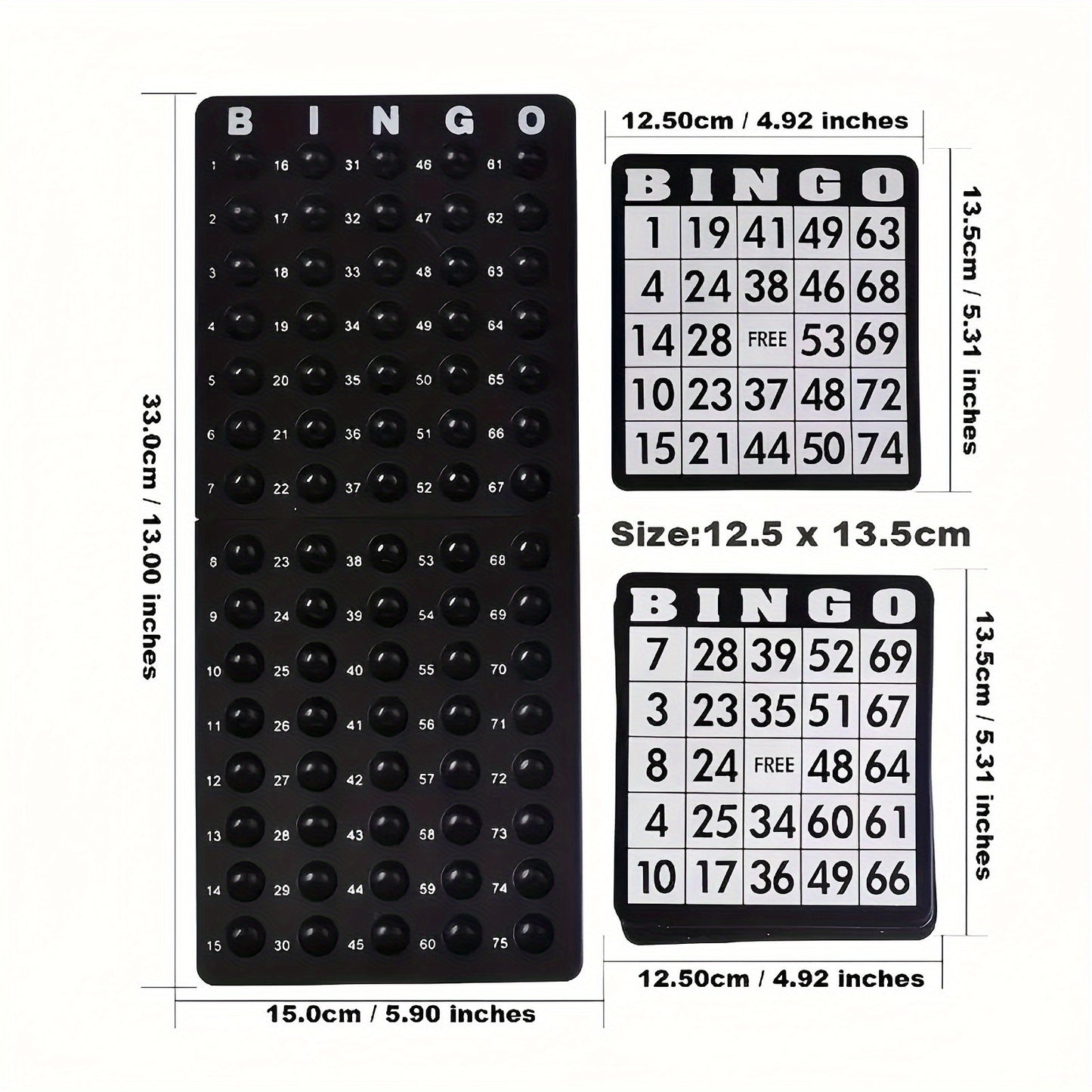 Bingo Game Set - 75 Bingo Balls, 18 Cards And 150 Counting Chips