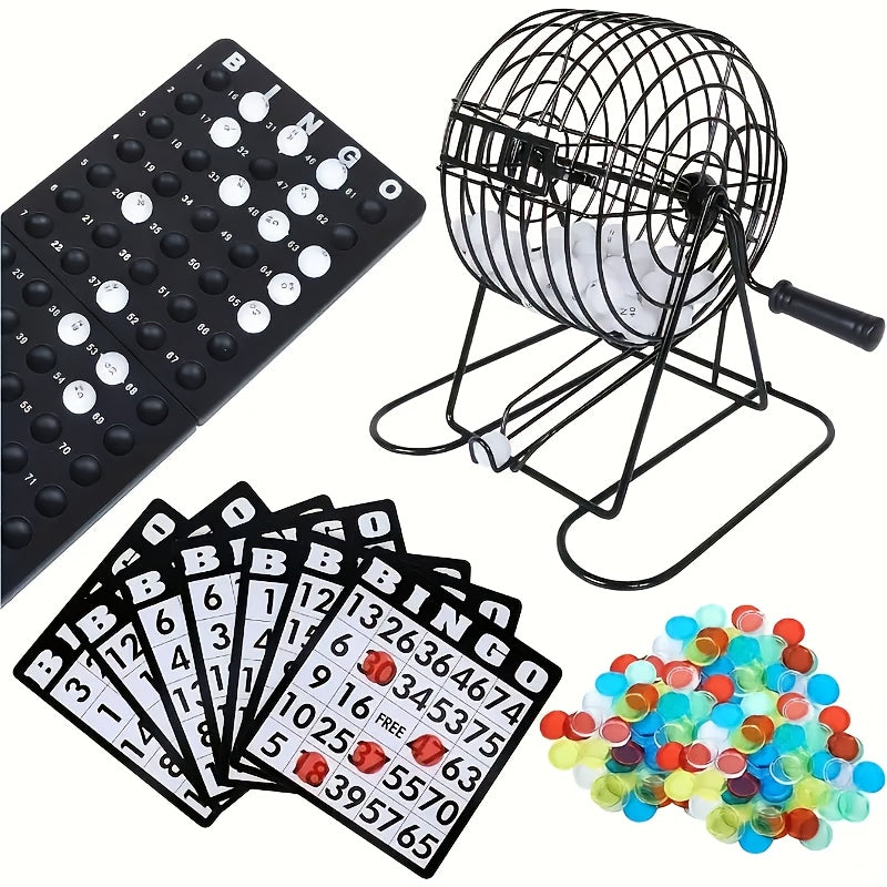 Bingo Game Set - 75 Bingo Balls, 18 Cards And 150 Counting Chips