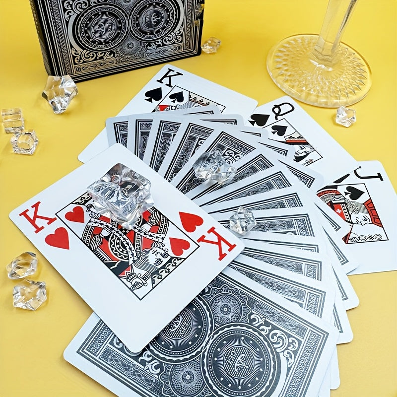 Playing cards / Classic Large Print Poker with Silvery Edge Sealing PVC, Anti-folding, Peek-proof