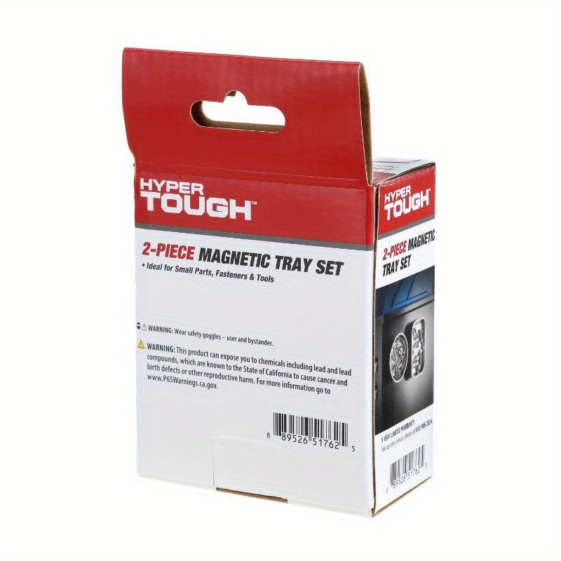 Hyper Tough 2pcs Magnetic Aluminum Tray Set New 2.55x3.66x0.54 0.44lb