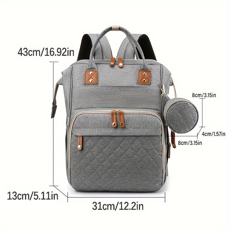 Backpack / eonothem Women's Large Capacity Elegant Multi-Compartment Backpack - Convertible Handbag/Diaper Bag with Adjustable Padded Straps, Golden-Tone Hardware, Zippered Pocket & Lining - Nylon Mom Backpack for Travel,,, Gym - Availa