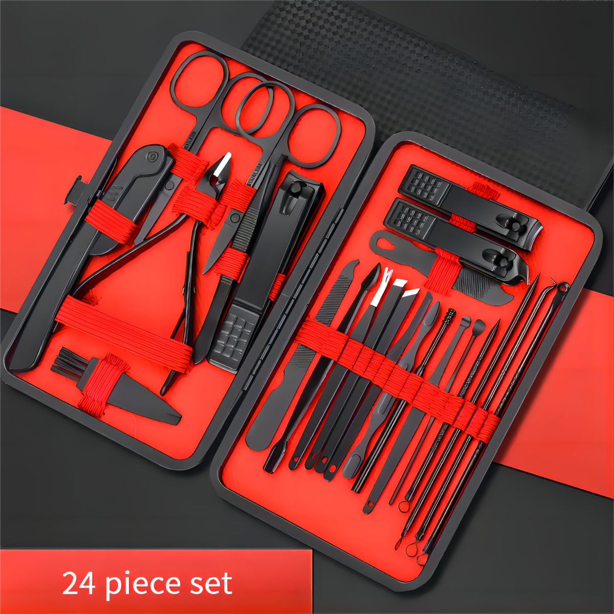 10/24pcs Nail Clippers Manicure Tool Set, With Portable Travel Case, Cuticle Nippers And Cutter Kit, Professional Nail Clippers Pedicure Kit, Grooming Kit For Travel