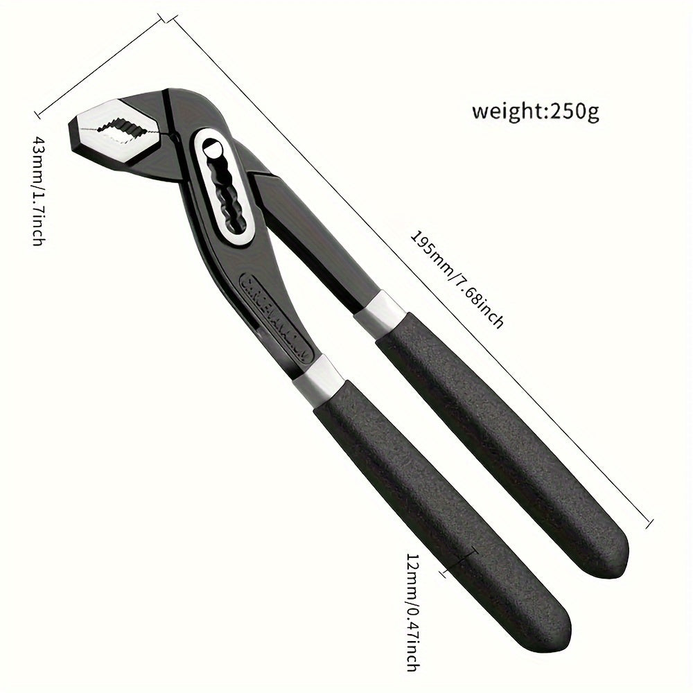 1PCS Groove Joint Pliers High Visibility Straight Jaw Mortise And Tenon Pliers For Pumps And Groove Joints.