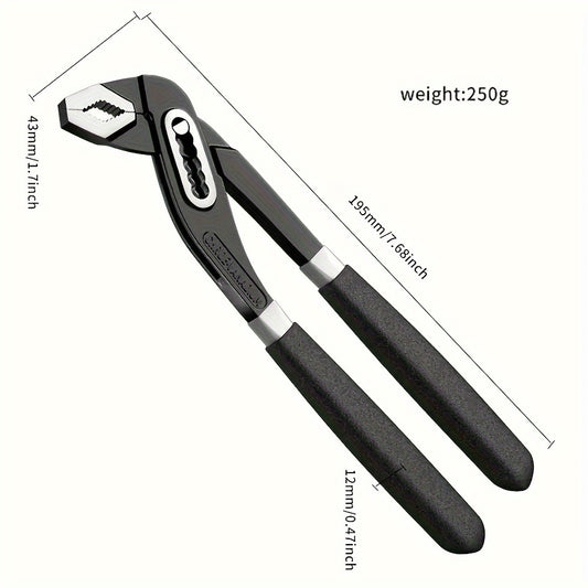 1PCS Groove Joint Pliers High Visibility Straight Jaw Mortise And Tenon Pliers For Pumps And Groove Joints.