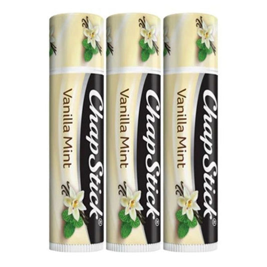 Lip Balm ChapStick Classic Lip Balm Tubes, 0.15 oz, Vanilla Mint, Pack of 3