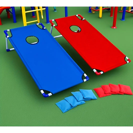 2 Sets Of Red And Blue Board 12 Bean Bag Throwing Game Kits, Portable Outdoor Sandbag Game - Suitable For Outdoors / Beach Games, Backyard Entertainment, And Family Fun