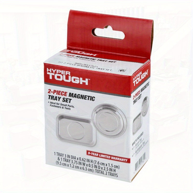 Hyper Tough 2pcs Magnetic Aluminum Tray Set New 2.55x3.66x0.54 0.44lb