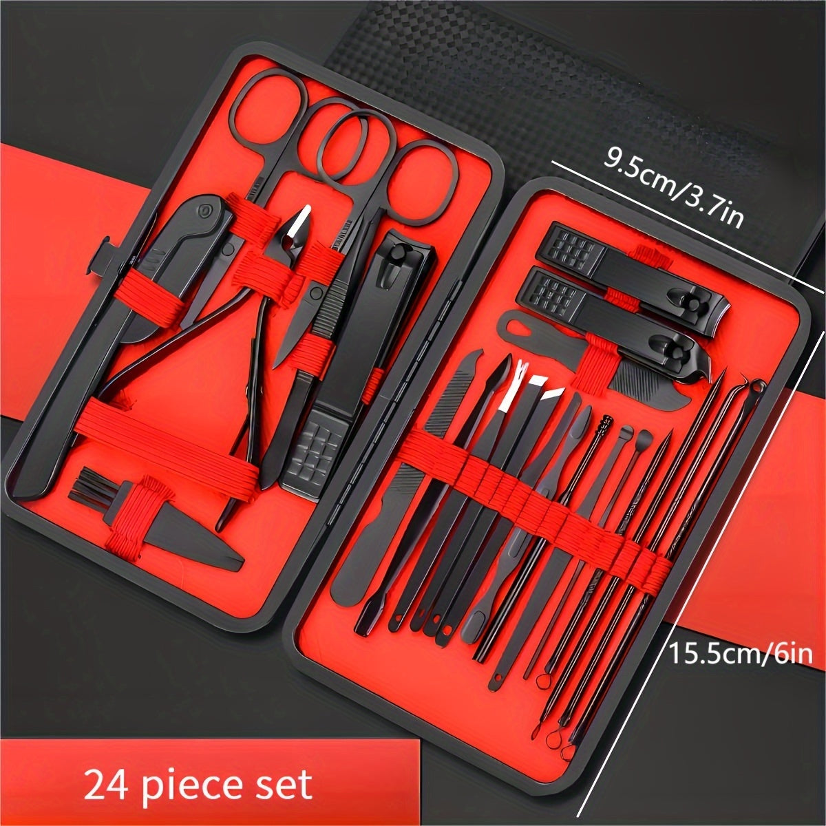 10/24pcs Nail Clippers Manicure Tool Set, With Portable Travel Case, Cuticle Nippers And Cutter Kit, Professional Nail Clippers Pedicure Kit, Grooming Kit For Travel