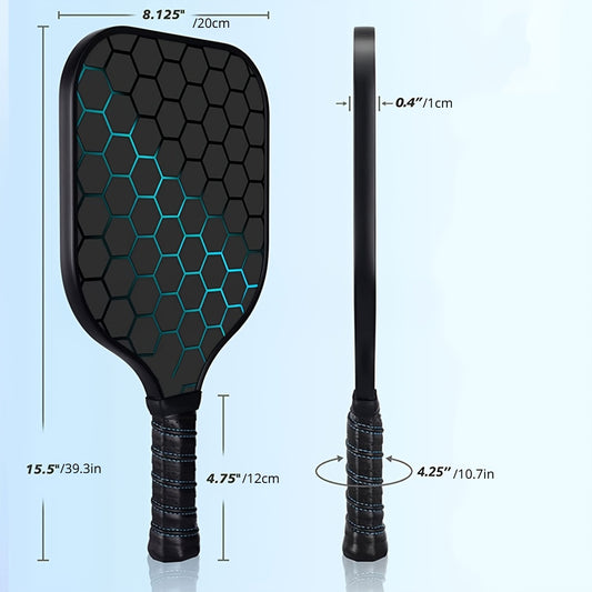 1 Set Glass Fiber Pickleball Paddle with Balls - Thermally Pressed, Durable Outdoor Sports Equipment for Training and Competition