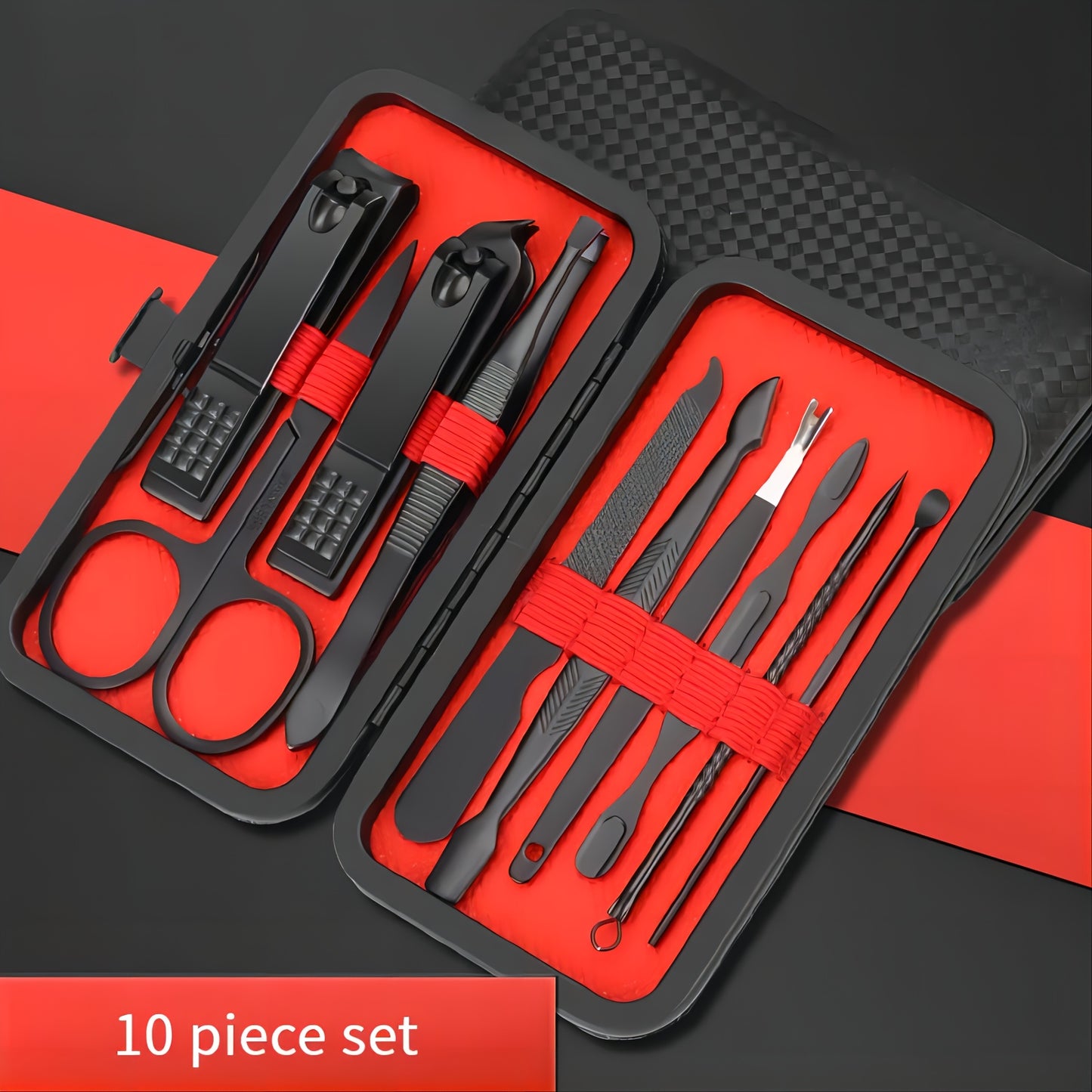 10/24pcs Nail Clippers Manicure Tool Set, With Portable Travel Case, Cuticle Nippers And Cutter Kit, Professional Nail Clippers Pedicure Kit, Grooming Kit For Travel