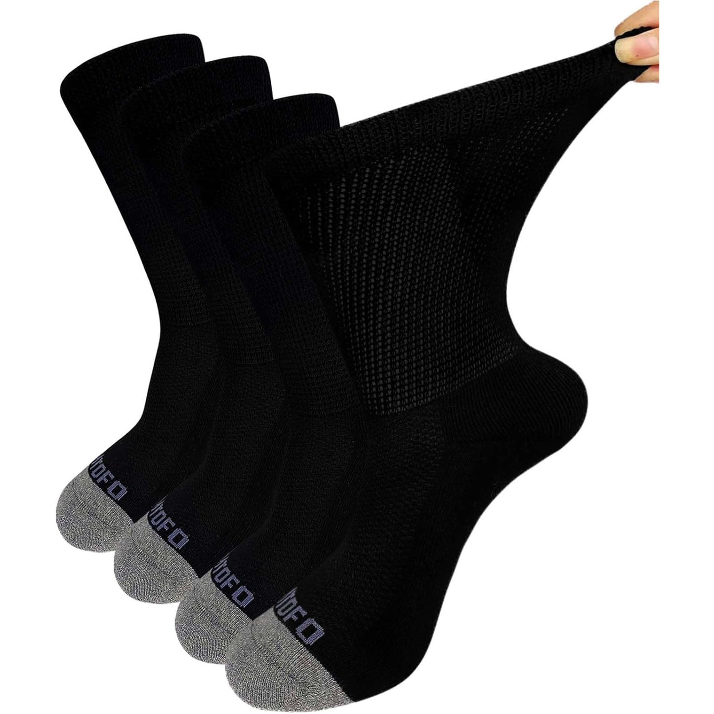 [Diabetic Socks | Soft] 4 Pairs Soft Non-Binding Diabetic Socks | Unisex Crew Socks For All-Day Comfort | Stretchy Socks