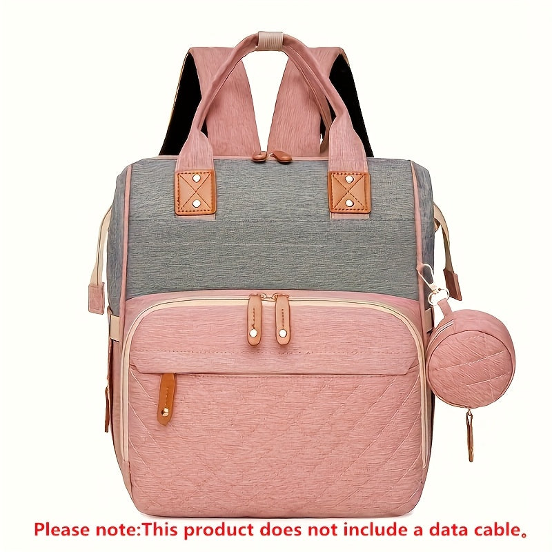 Backpack / eonothem Women's Large Capacity Elegant Multi-Compartment Backpack - Convertible Handbag/Diaper Bag with Adjustable Padded Straps, Golden-Tone Hardware, Zippered Pocket & Lining - Nylon Mom Backpack for Travel,,, Gym - Availa