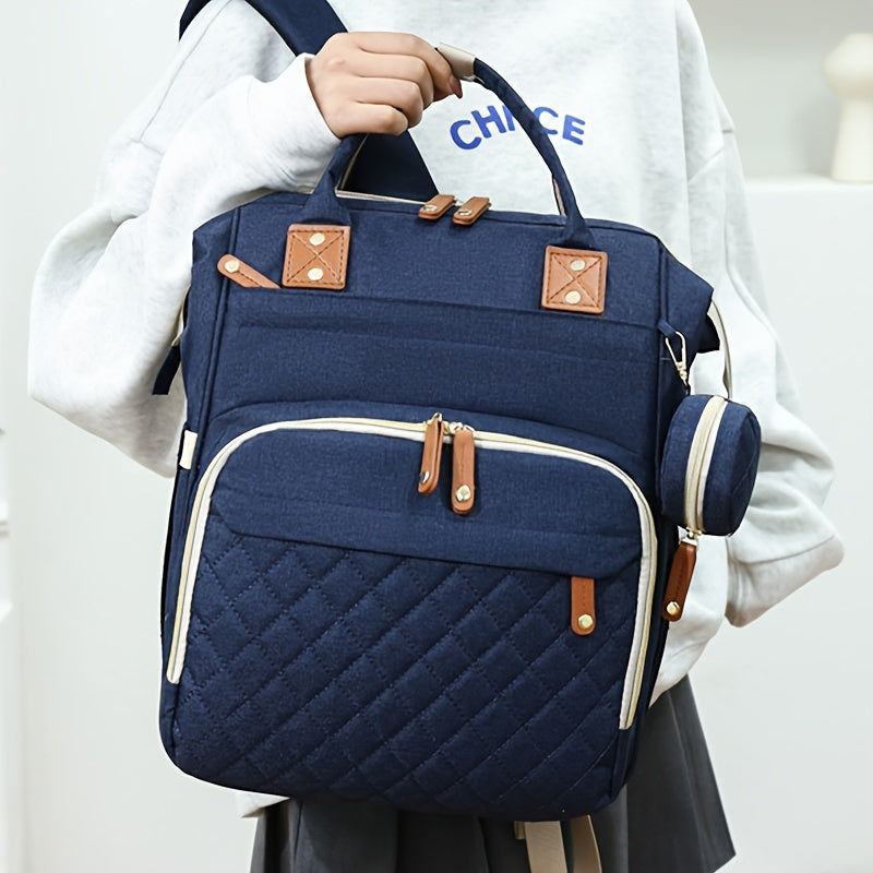 Backpack / eonothem Women's Large Capacity Elegant Multi-Compartment Backpack - Convertible Handbag/Diaper Bag with Adjustable Padded Straps, Golden-Tone Hardware, Zippered Pocket & Lining - Nylon Mom Backpack for Travel,,, Gym - Availa