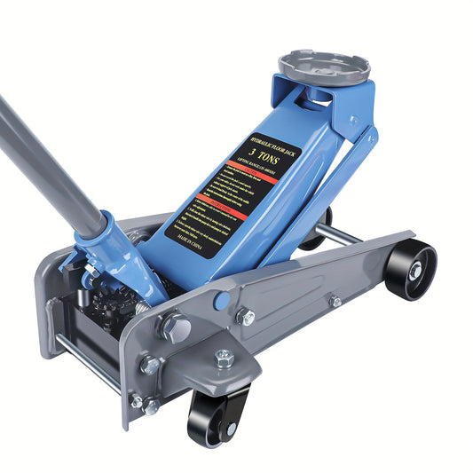 Low-Profile Hydraulic Floor Jack(One) / Jack Stands(1 Pair ) / Combination Of Hydraulic Jack And Jack Stands, Hydraulic Trolley Car Jack, Jack Combo, Small Jack, Capacity 6600 Lbs., For Car shops