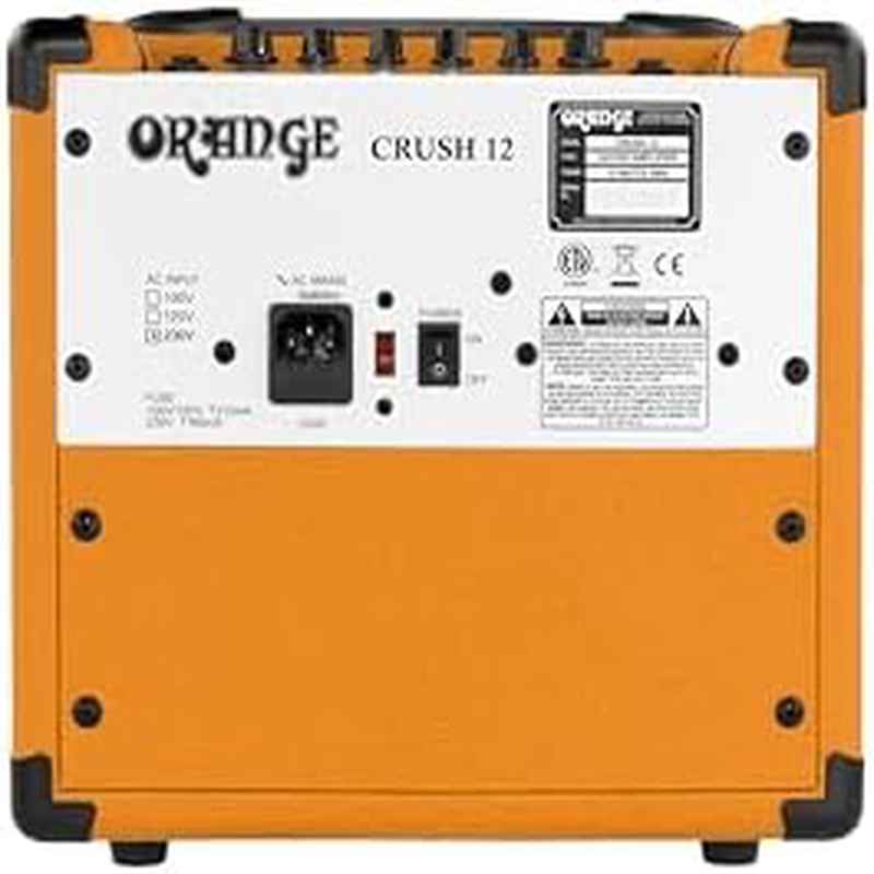 Guitar amp / Orange Crush 12 12W Guitar Amp Combo with 6" VT Speaker & Overdrive Control - Compact All-in-One Metal Combo Amp for Guitar, Headphone/Speaker Output, EQ (Bass/Mid/Treble) - for Practice, Gigs, Recording - Beginner/Pro