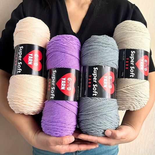 2pc*190g big 100% Acrylic yarn for knitting, crocheting, amigurumi and craft projects, #4-Worsted Yarn