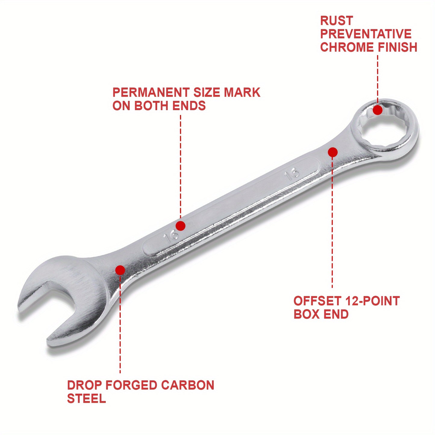 Wrenches / 12pcs Metric/12pcs SAE/24pcs All-Purpose Master Combination Wrench Set, SAE 1/4" to 7/8" Metric 11mm to 231mm Perfect for General Household, Garage, College Dormitory, Car Emergency, Boat and Much More