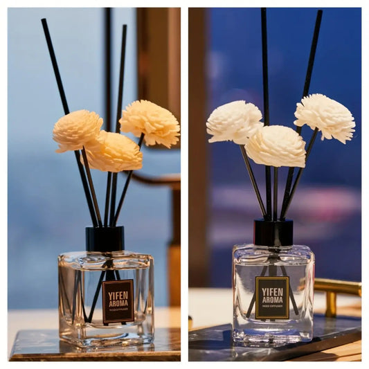 Set Of 2 Premium Scented Reed Diffusers-Natural Rattan Essential Oil Sticks For Long-Lasting Fragrance Perfect For Living Rooms, Bathrooms, Bedrooms Home Decor Odor Eliminator Air Freshener With Multiple Captivating Scents, R