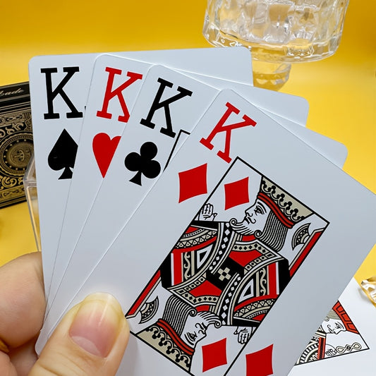 Playing cards / Classic Large Print Poker with Silvery Edge Sealing PVC, Anti-folding, Peek-proof