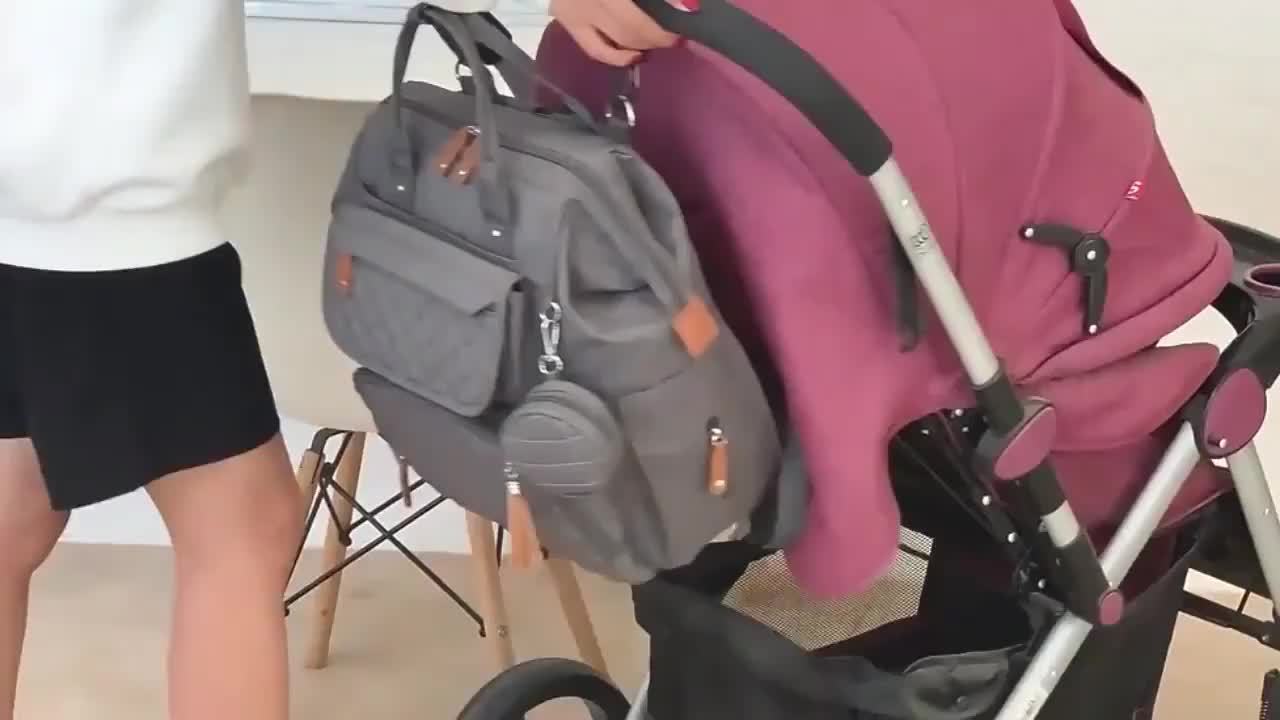 Backpack / eonothem Women's Large Capacity Elegant Multi-Compartment Backpack - Convertible Handbag/Diaper Bag with Adjustable Padded Straps, Golden-Tone Hardware, Zippered Pocket & Lining - Nylon Mom Backpack for Travel,,, Gym - Availa