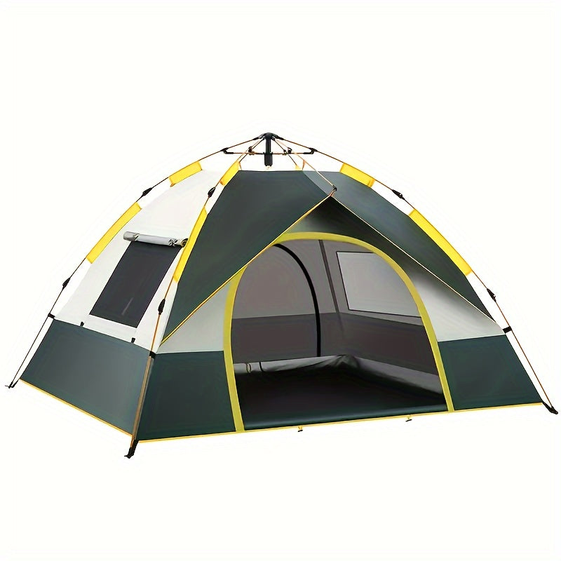Double Layer Waterproof Windproof Tent - Easy Setup, Two Doors, Spacious Interior for Family Camping, Hunting, Hiking, Mountaineering, Travel - Durable, Portable, and Weather-Resistant Outdoor Shelter