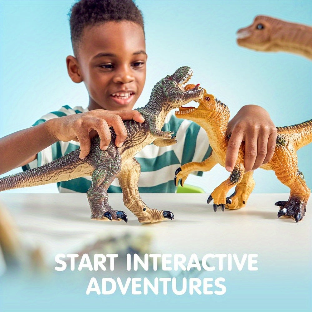 toys / Big Dinosaur Toys for Youngsters, Novelty & Gag Toys, 6pcs Large Soft Dinosaur Figures with An Educational Book, Realistic Dinosaur Toys for Youngsters Ages 1 2 3 4 5, Jumbo Dinosaur Toys for Youngsters Gift