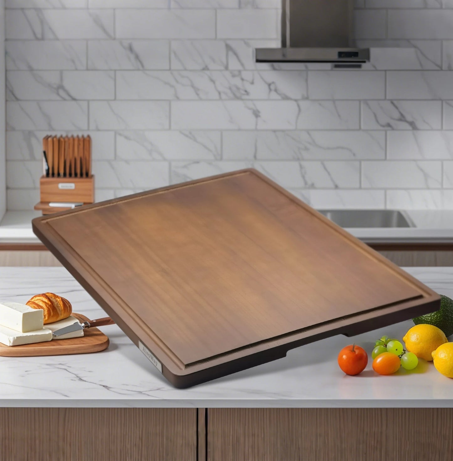Paulownia Wood Cutting Board (Extra Large) / Food Charcuterie Board / Chopping Board for Home Kitchen