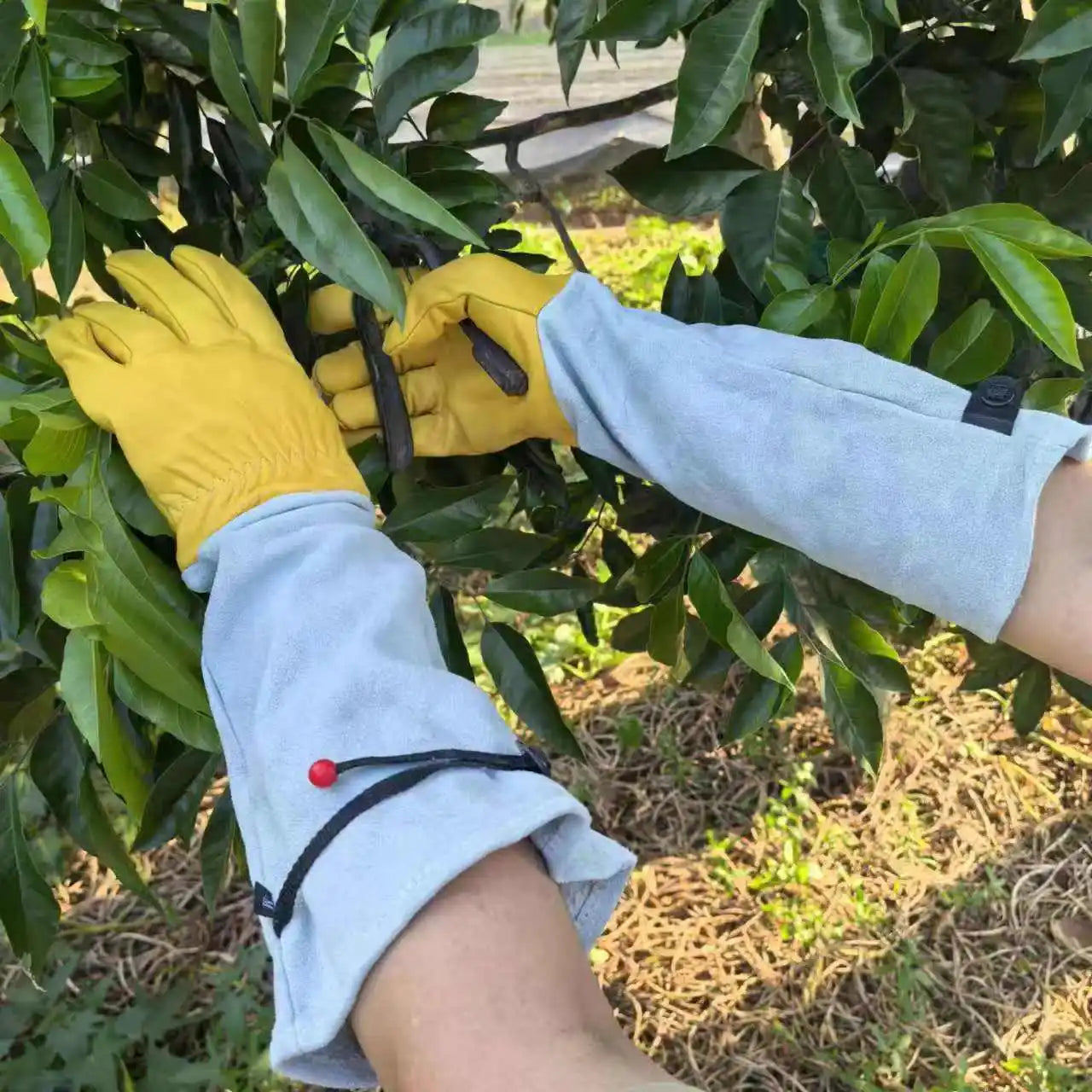 Thorn Proof Garden Gloves  Safety Work Leather  with Long Cuff Rose Flower  Outdoor  Protective Gear Gardening Gloves