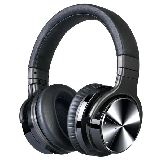 E7KY PRO ANC Wireless Headphones Over-ear BT5.2 Earphones with Big Earmuff and Super Bass