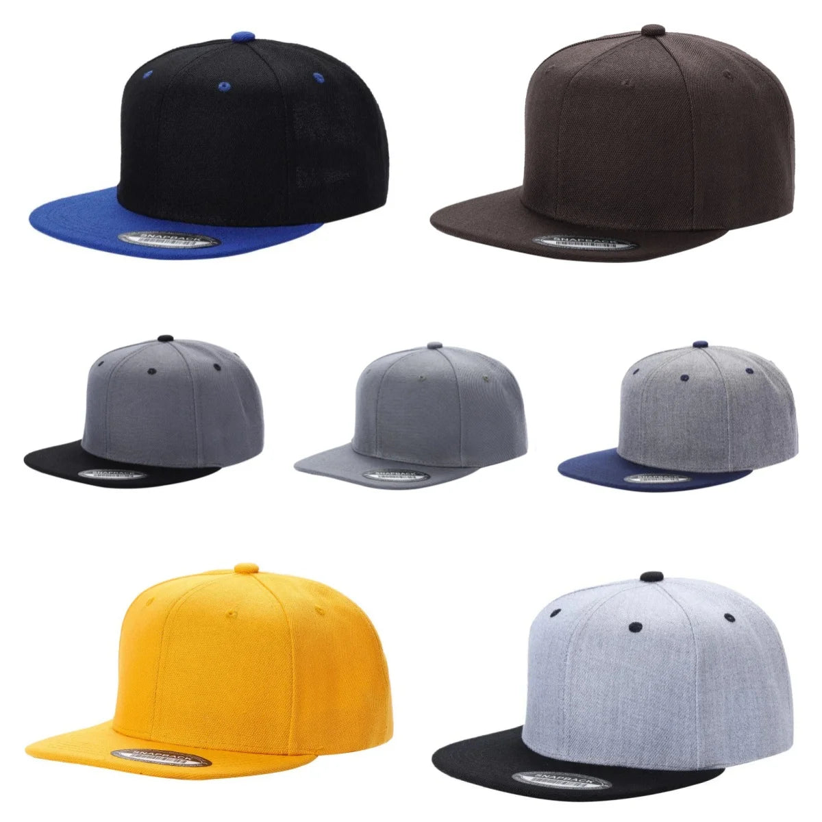 PS Poly Snapback 2 Tone Baseball Caps Hip Hop Style Truck Caps Bulk Wholesale for Outdoor and Beach Scenes