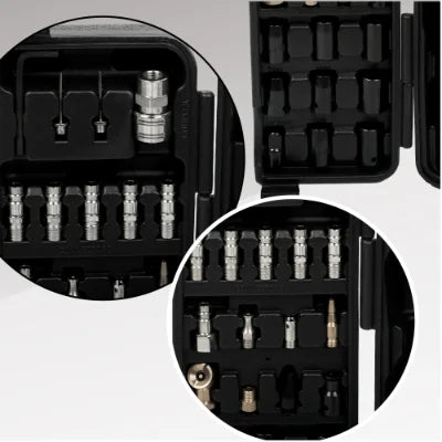 71 Piece Air Tool Accessory Kit with Impact Wrench Air Ratchet Die Grinder Air Hammer Hose Fittings in FCJ Storage Case