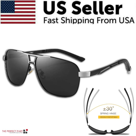 Men's Outdoor Polarized Pilot Sunglasses with UV400 Protection Sports Eyewear for Driving and Sun Activities