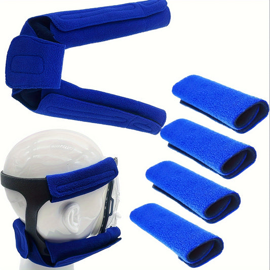 5pcs Set CPAP Strap Covers CPAP Neck Pad For CPAP Supplies Reduce Headgear Pressure And Cheek Red Marks Extend Useful Life Includes 4 CPAP Strap Cushions & 1 CPAP Comfortable Neck Pad