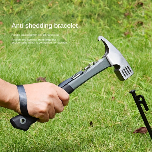 Camping Hammer: Heavy-Duty Multifunctional Steel Hammer with Tent Stake Remover & Holding Strap!Outdoor Camping Tool Suitable for home and outdoor use
