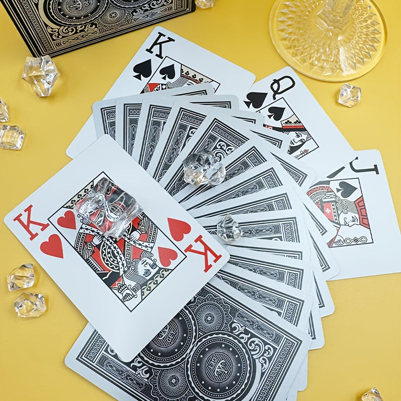 Playing cards / Classic Large Print Poker with Silvery Edge Sealing PVC, Anti-folding, Peek-proof