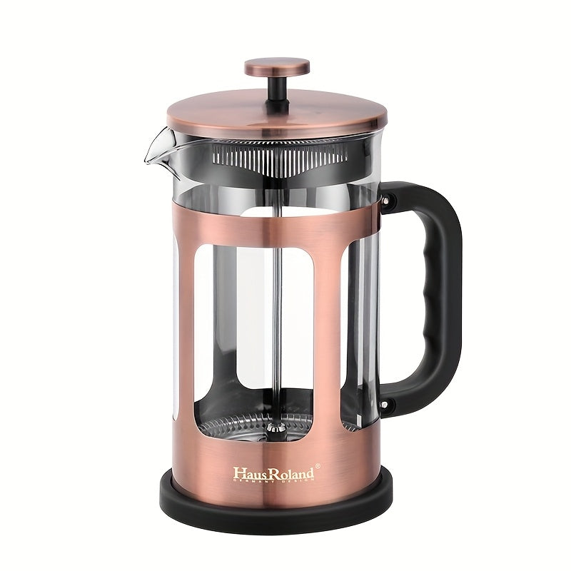 French Press Coffee Maker / Hausroland French Press Coffee Maker, Coffee Pot, Filter Cup Set, Tea Pot, Hand Drip Home Use Double Filter Mesh Glass French Press Pot