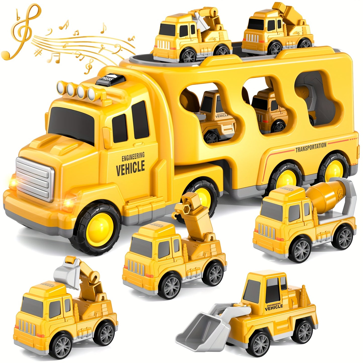 Toys / Fire Truck Toys for Boys & Girls / Friction Power Toys with Light Sound