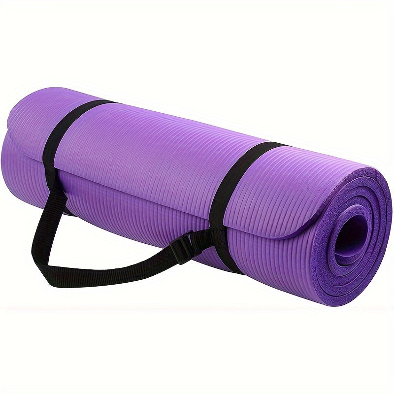 Extra Thick, High-Density Yoga Mat with Shoulder Strap - Tear-Resistant, Non-Slip Rubber for Enhanced Grip & Comfort - Perfect for Fitness, Training & Everyday Exercise, Fitness, Tear-resistant