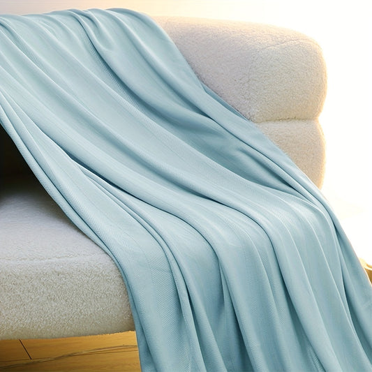 1pc Cooling Blanket, 100% Bamboo Blankets For Hot Sleepers Night Sweats, Summer Thin Blanket Absorbs Heat To Keep Adults Cool On Warm Nights