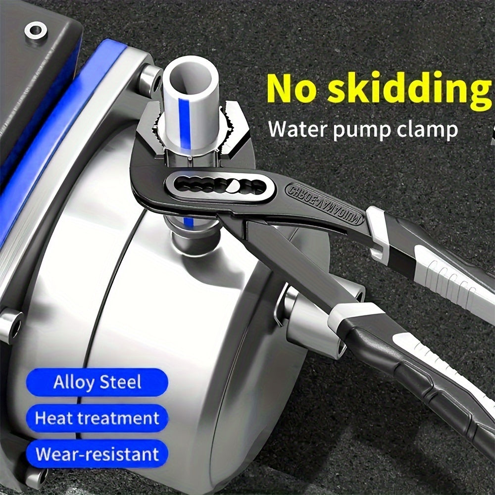 1PCS Groove Joint Pliers High Visibility Straight Jaw Mortise And Tenon Pliers For Pumps And Groove Joints.