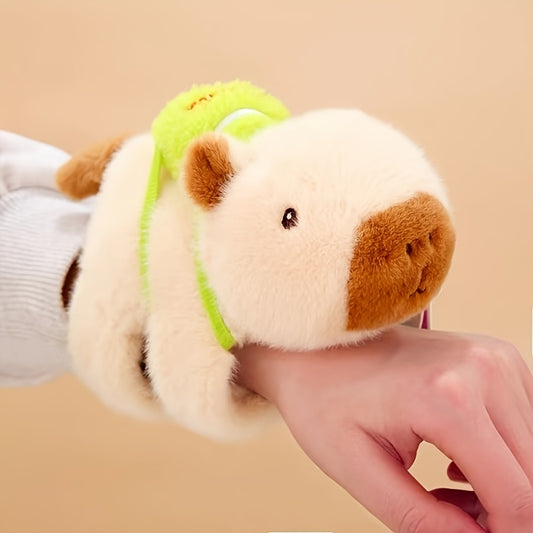Capybara Plush,Capybara stuffed animal,animal hug clapping bracelet,plush toys, stuffed animals,plush animals, Gifts for Girls, birthday gifts for kids